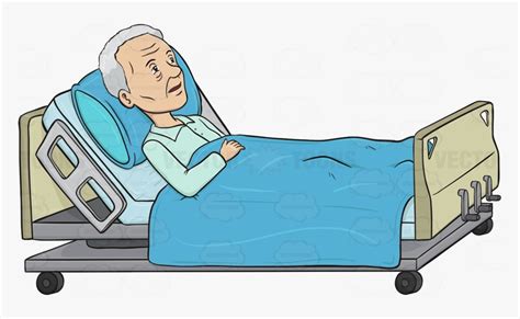 Sick Person In Hospital Bed Transparent Png - Cartoon Patient In ...