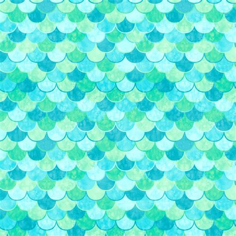 Swim Shop Watercolor Mermaid Scales Board Short Fabric KnitFabric.com ...