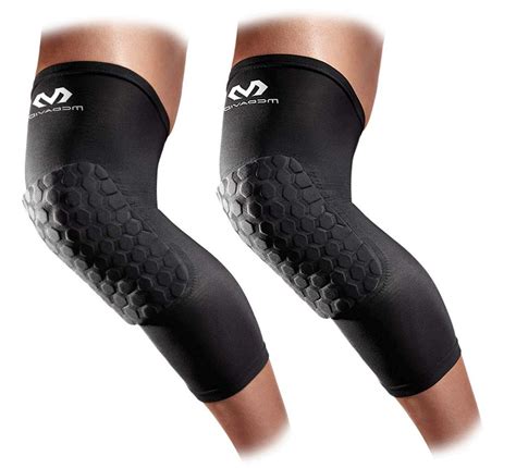 Knee Compression Sleeves: McDavid Hex Knee Pads, BLACK, Size Adult ...