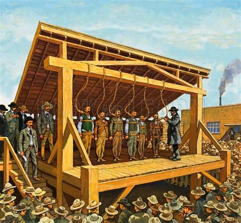 The massive gallows built on Judge Parker's orders which … stock image | Look and Learn