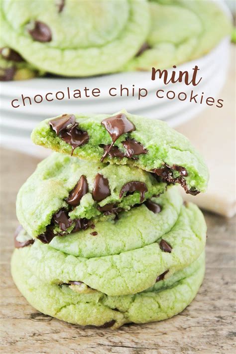 Mint Chocolate Chip Cookies - The Baker Upstairs