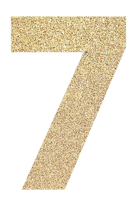 Golden glitter number set | Free transparent png - 2107870