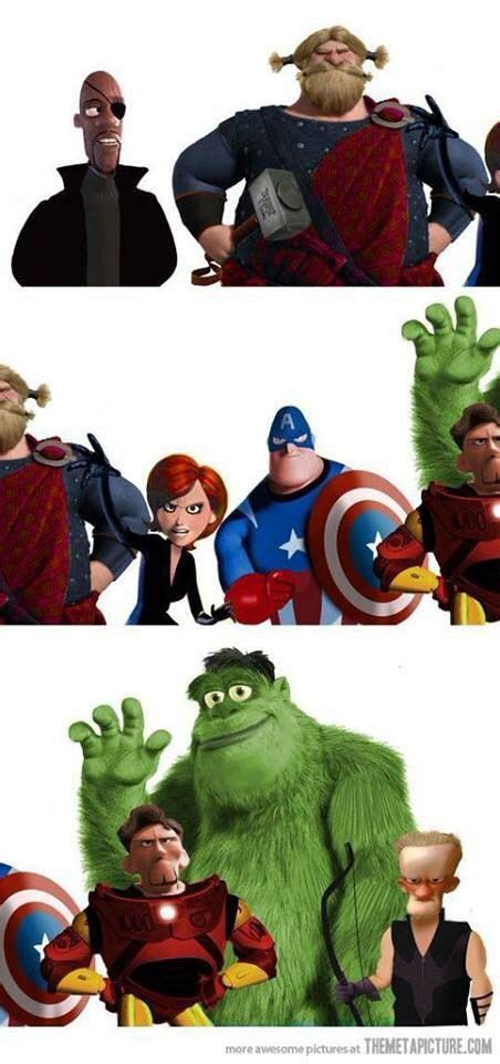 Pixar/marvel characters | Avengers, Pixar, Marvel avengers