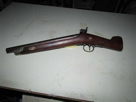 Antique Custom Belgian Early 1800s Short Gun, Black Powder Rifle w/ Octigon Short Barrel.