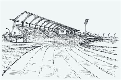 Image result for running track sketch | Stock photos, Bleachers, Village