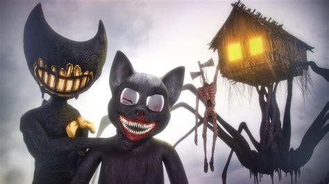 Bendy Horror Skunx Siren Head Gold 999 Cartoon Cat Huggy Wuggy - YouTube