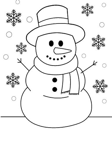 Cute Snowman Christmas Coloring Pages FREE – Cenzerely Yours