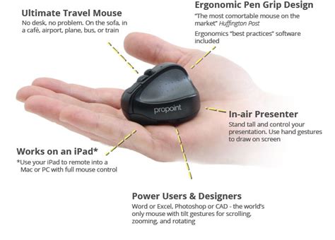 ProPoint is a Miniature Bluetooth Ergonomic Mouse & Presenter