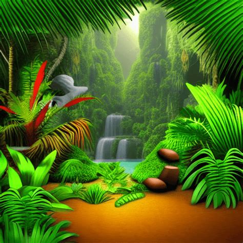 Fondo de selva 3D · Creative Fabrica