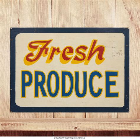 Fresh Produce Vintage Kitchen Metal Sign | Country kitchen designs, Elegant kitchen decor ...