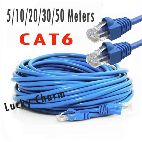 Cat6 Lan cable CAT 6 Ethernet LAN Cable 5M 10M 20M 30M 40M 50M Network Cable 100M/1000Mbps High ...