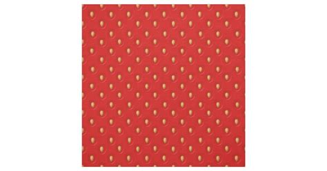 Strawberry Pattern Fabric | Zazzle