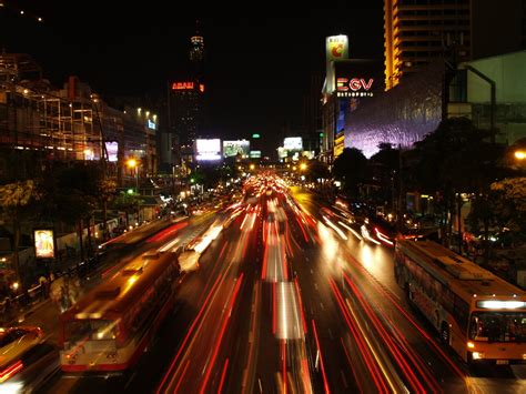 Bangkok Night Traffic Free Photo Download | FreeImages