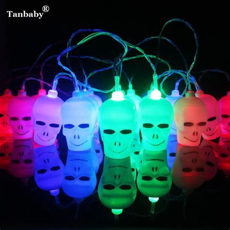 5M/20LEDs halloween Skull LED String Lights Waterproof outdoor ...