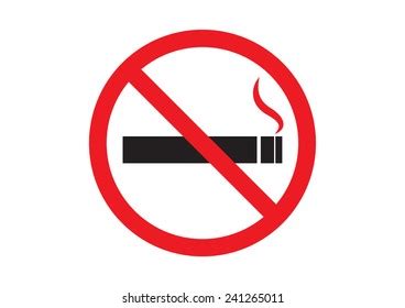 No Cigarette Sign Smoking Forbidden Symbol Stock Vector (Royalty Free ...