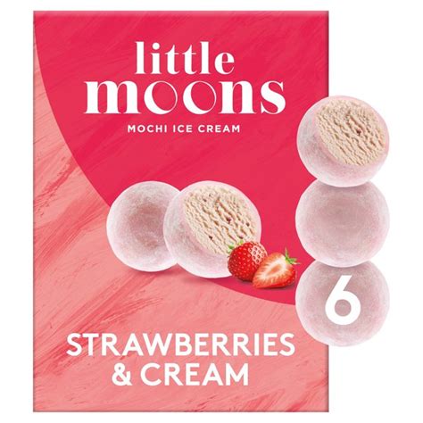 Little Moons Strawberries & Cream Mochi Ice Cream | Ocado