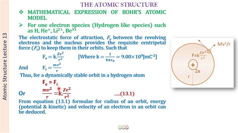 RADIUS OF BOHR'S ORBIT, VELOCITY OF ELECTRON/Atomic Structure-13 - YouTube