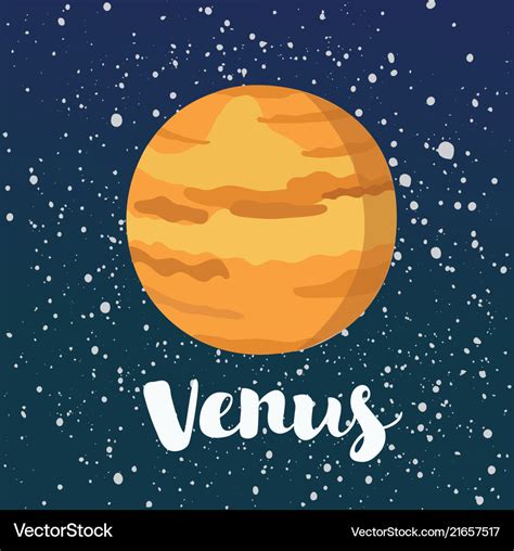 Virtual planets venus planet 02 Royalty Free Vector Image