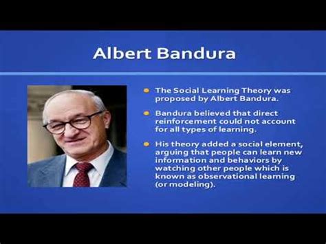 Albert Bandura social learning theory - YouTube