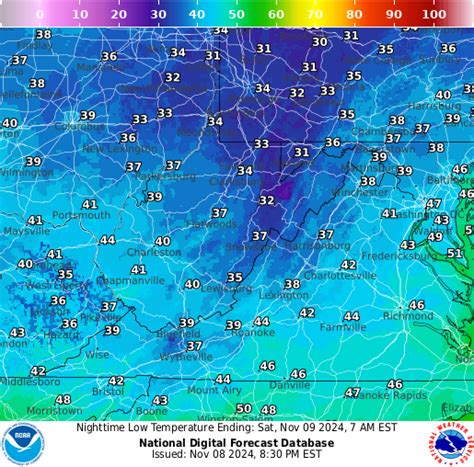 NOAA Graphical Forecast for West Virginia