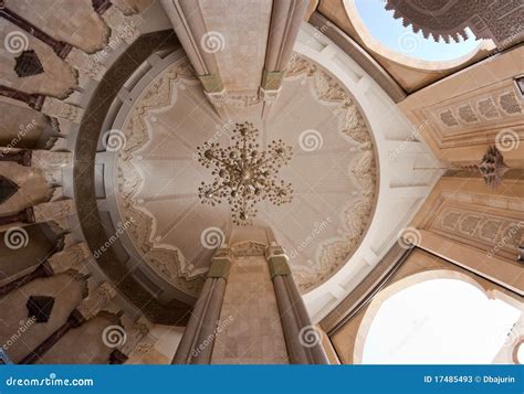 Hassan II Mosque Interior - Ceiling Stock Image - Image of morocco ...