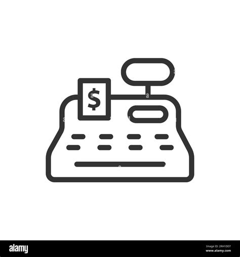 cash register outline vector icon Stock Vector Image & Art - Alamy