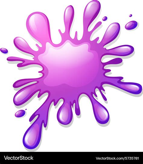 Purple color splash on white Royalty Free Vector Image