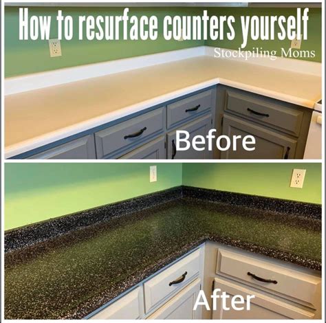 How To Resurface Counters | Laminate countertops, Resurface countertops, Kitchen chairs diy