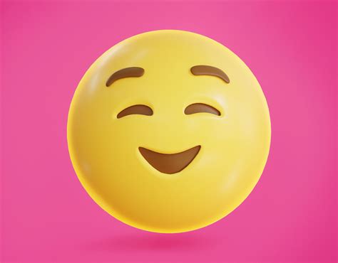 3D model Smiling face Animated Emoji VR / AR / low-poly | CGTrader