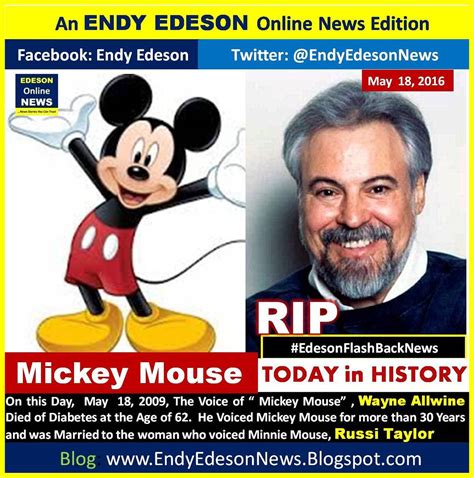 Edeson Online News: ENTERTAINMENT NEWS: The actor Who Mickey Mouse Uses ...