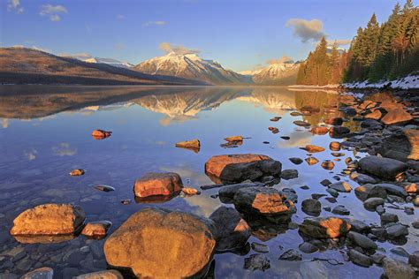 Winter Evening at Lake McDonald Photograph by Jack Bell - Fine Art America