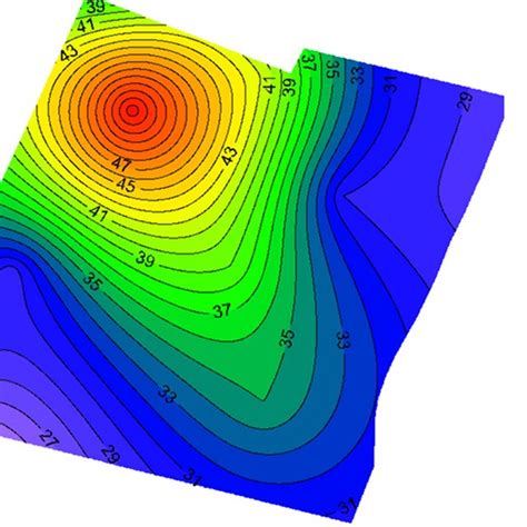 Thickness variation map of No.19 coal seam | Download Scientific Diagram