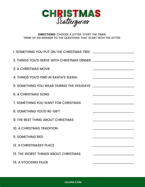 FREE Printable Christmas Games {4 FREEBIES} | Lil' Luna