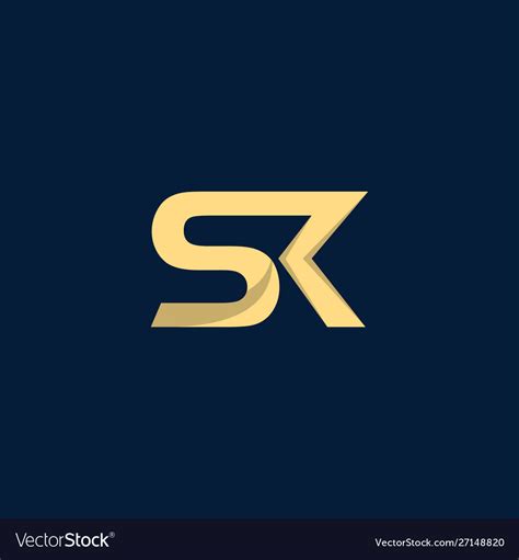 Letter sk creative business modern logo Royalty Free Vector