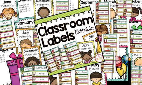 Editable Labels Classroom Labels Teaching Organization Classroom | Images and Photos finder