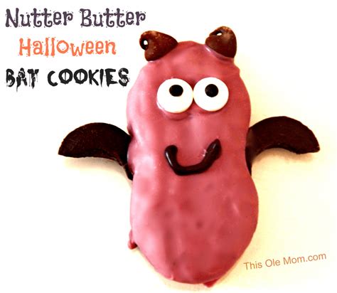 Nutter Butter Halloween Bat Cookies - This Ole Mom