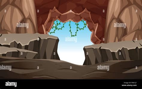 Cave with a entrance illustration Stock Vector Image & Art - Alamy