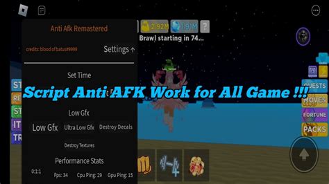 ANTI AFK SCRIPT ROBLOX !!! - WORK FOR ALL GAME | Universal Script - YouTube