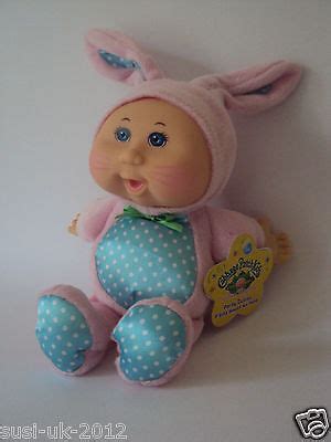 Cabbage Patch Kids Cuties Pink Bunny Rabbit and Purple Bear Soft Toys Brand New | #493381601