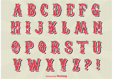 Vintage Alphabet Set - Download Free Vector Art, Stock Graphics & Images