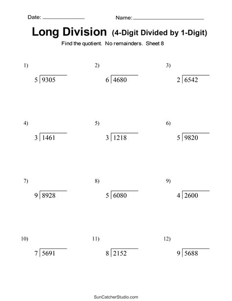 Basic Division Worksheets | Free Printable - Worksheets Library