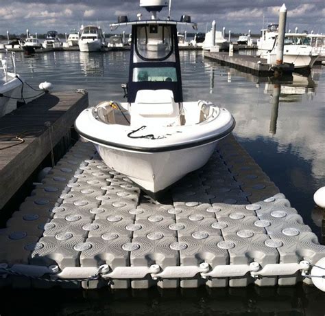 Drive-on boat lift from #DockBlocks | Boat lift, Boat dock, Floating dock