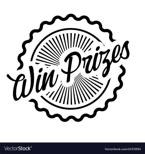 Win prizes stamp Royalty Free Vector Image - VectorStock