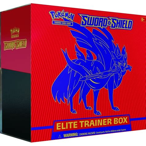 Pokemon TCG: Sword and Shield Elite Trainer Box- Zacian - 8 Boosters | 45 Pokémon TCG Energy ...