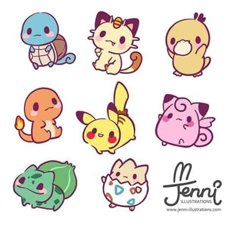 Jenni Illustrations | 150 pokemon, Dibujos bonitos de animales ...