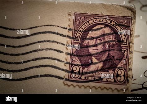 Postage stamp with George Washington Stock Photo - Alamy