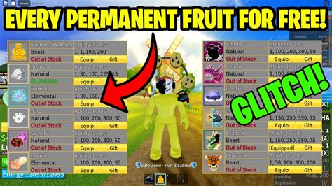 *GLITCH* HOW TO GET EVERY PERMANENT FRUIT IN BLOX FRUITS FOR FREE ...