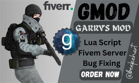 Create or fix gmod fivem server, lua, ragdoll, map, addons, sfm, vrm ...