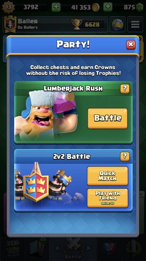 Petition to make 1v1 party games tournament standard : r/ClashRoyale