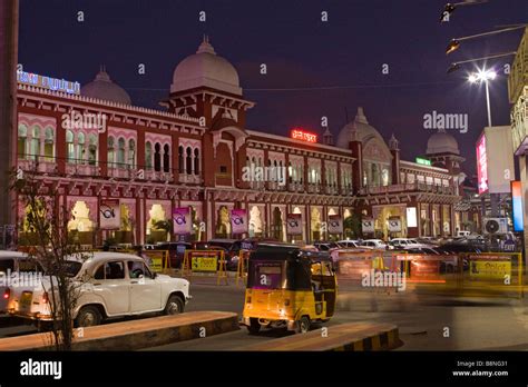 India Tamil Nadu Chennai Egmore railway station at night Stock Photo, Royalty Free Image ...